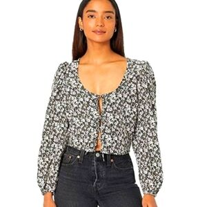 Levi's Floral Black and White Women's Top